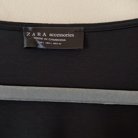 Zara black velvet Long sleeve body suit sz L - Picture 8 of 8